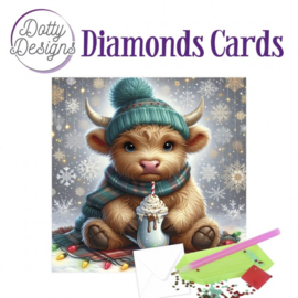 DDDC1199 Dotty Designs Diamond Cards - Christmas Cow 1