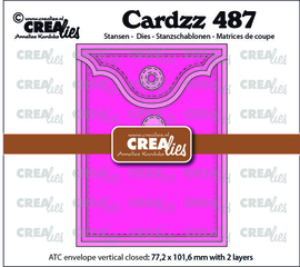 CLCZ487 Crealies - Cardzz - ATC Envelop Verticaal Paneel C