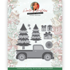 YCD10322 Snijmal  - Yvonne Creations World Of Christmas - Christmas Truck