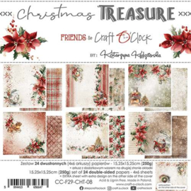 Craft O Clock Paper Pack 15x15 cm Christmas Treasure