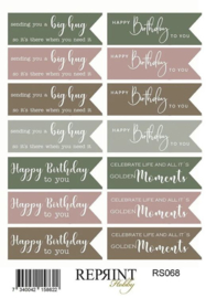 RS068 Reprint - Hidden Magic - 10x16cm Stickers Tekst