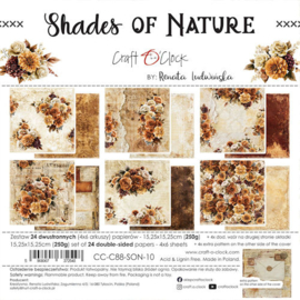CC-C88-SON-10 Craft O Clock Set of Papers 15x15 cm Shades of Nature