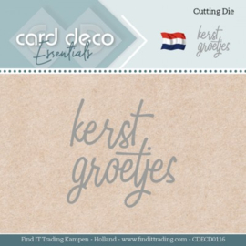 CDECD0116 Snij- en embosmal -  Kerst Groetjes - Card Deco