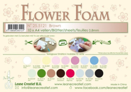 25.5121 Flower foam sheets A4 0.8mm. Brown -per stuk