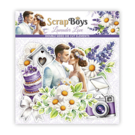 ScrapBoys Die Cut Elements Lavender Love