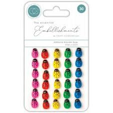 Adhesive Wooden Bugs (30pcs) (CEWDNS001)