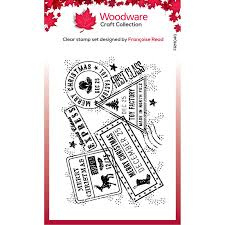 FRM040 Christmas Post Background clearstamp - Woodware