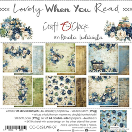 Craft O' Clock - Lovely When You Read - Paperpad 20.3x20.3cm LWR07