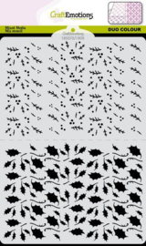 185070/1909 CraftEmotions Stencil Duo Colour patroon Nr.9 2xA6 Xmas