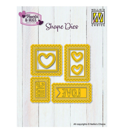 SD334 - Postal Stamps with Hearts