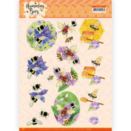 CD11673 3D vel A4 - Humming Bees - Jeanines Art