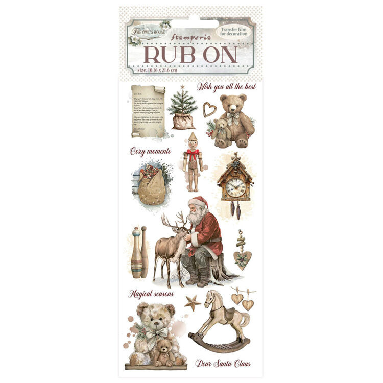 DFLRB179 Stamperia - The Owl's House - Rub-on 4x8,5 Inch Teddy Bears