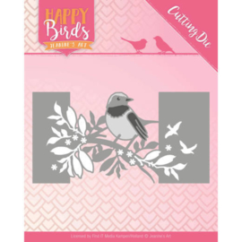 JADD10087 Snij- en embosmal - Happy Birds - Jeanine's Art