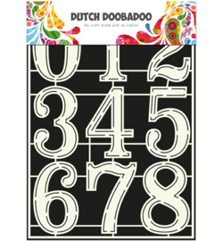 470.715.805 Stencil Art A4 Numbers - Dutch Doobadoo