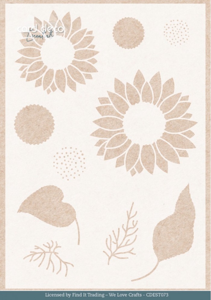 CDEST073 Stencil - Card Deco Essentials - Blooming Sun - Blooming Sun A4