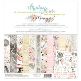 Paperpad Mintay - Marry Me 30,5 x 30,5 cm - MT-MRM-07 PAKKETPOST!