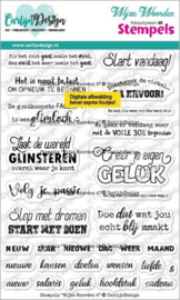 CDST-0168 CarlijnDesign Clear stamp Wijze woorden 4