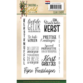 ADCS10060 Clearstempel Tekst NL - Christmas Gold - Amy Design