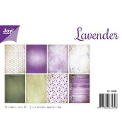 6011/0501 Paperbloc A4 a 12 vel - Lavender - Joy Crafts