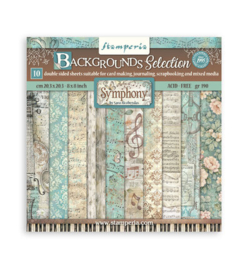 SBBS145 - Stamperia scrapbookingblok achtergronden 20,3x20,3 cm – Symphony