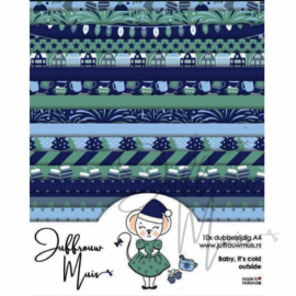 Juffrouw Muis - Cardstock Paperpad A4 formaat - Baby, it's cold outside