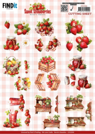 CD12344 3D Cutting Sheet - Berries Beauties - Sweet Strawberries - Mini
