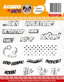 ADGCS10001 Comic Cards - Alexander De Grote - Clear Stamp