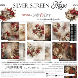 CC-F43-SSM-10 Papers 15x15 cm Silver Screen Magic