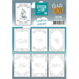 COSTDOA610008 Stitch and Do A6 Cards Only nr. 08 - 6 stuks