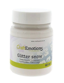 CraftEmotions pasta Glitter snow 60ml - PAKKETPOST!