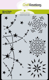 185070/0166 CraftEmotions Mask stencil - Sneeuwvlokken - slinger sterren A6