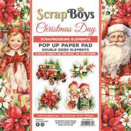 ScrapBoys - Christmas Day - POP UP Paperpad 15.2 x 15.2 cm