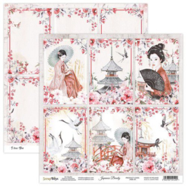 ScrapBoys Japanese Beauty paper sheet DZ JABE-05 190gr 30,5x30,5cm - PAKKETPOST!