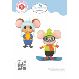2284 Elizabeth Craft Design - Cute & Whimsical - Living it Up - Dies - Little Mouse Winter Accessories