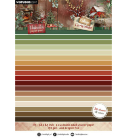SL-CC-UPP488 - StudioLight Eenkleurig Papierblok – Unicolor Cottage Christmas nr. 488