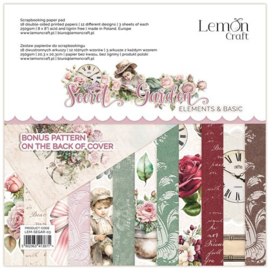 Paper Pad Secret Garden 20,5x20,5cm, 250 gsm - Plaatjes - Lemon Craft