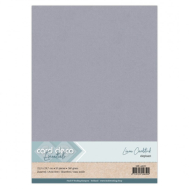 LKK-A4103 Linen Cardstock - A4 - Elephant Grey