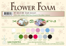 25.5138 Flower foam sheets A4 0.8mm. Dark brown - per stuk