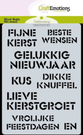 185070/0167 CraftEmotions Mask stencil - Block kerst teksten A6 (NL)