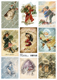 GH3095 Vintage vel - Kerst/Winter - Gerda's Hobbyshop