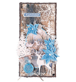 JMA-VC-CD719 - Snowflake & Poinsettia Vintage Christmas nr.719