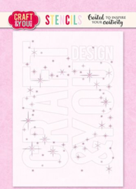 SC013 Craft & You Design - Mask Stencil - Sparks Wreath A6