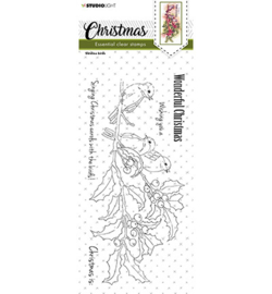 SL-ES-STAMP241 - Christmas Slimline birds Essentials nr.241