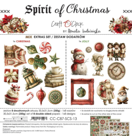 CC-C87-SCS-13   Extras to Cut Set – MIX – Spirit Of Christmas, 30,5x31,5cm, mirror print, 250 gsm - PAKKETPOST!!