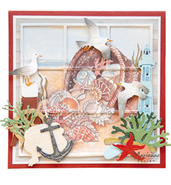 CR1655 - Punch die XL Tiny's sea shells