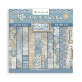 SBBS126 Stamperia Silent Sea 8x8 Inch Paper Pack Backgrounds Selection