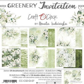 Craft O' Clock - Greenery Invitation - Paperpad 20.3 x 20.3 cm