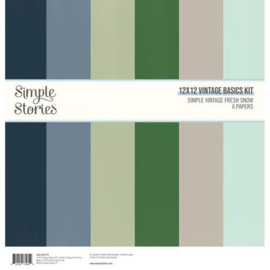 23715 Simple Stories - Simple Vintage - Fresh Snow - 12x12 Inch Vintage Basics Kit - PAKKETPOST!!!