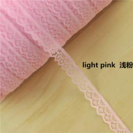 Kant nr. 6 breed 13mm - Licht Rose - per meter