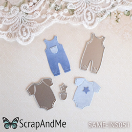 Baby Boy Wears SAME-INS051 Metal Cutting Die - ScrapAndMe